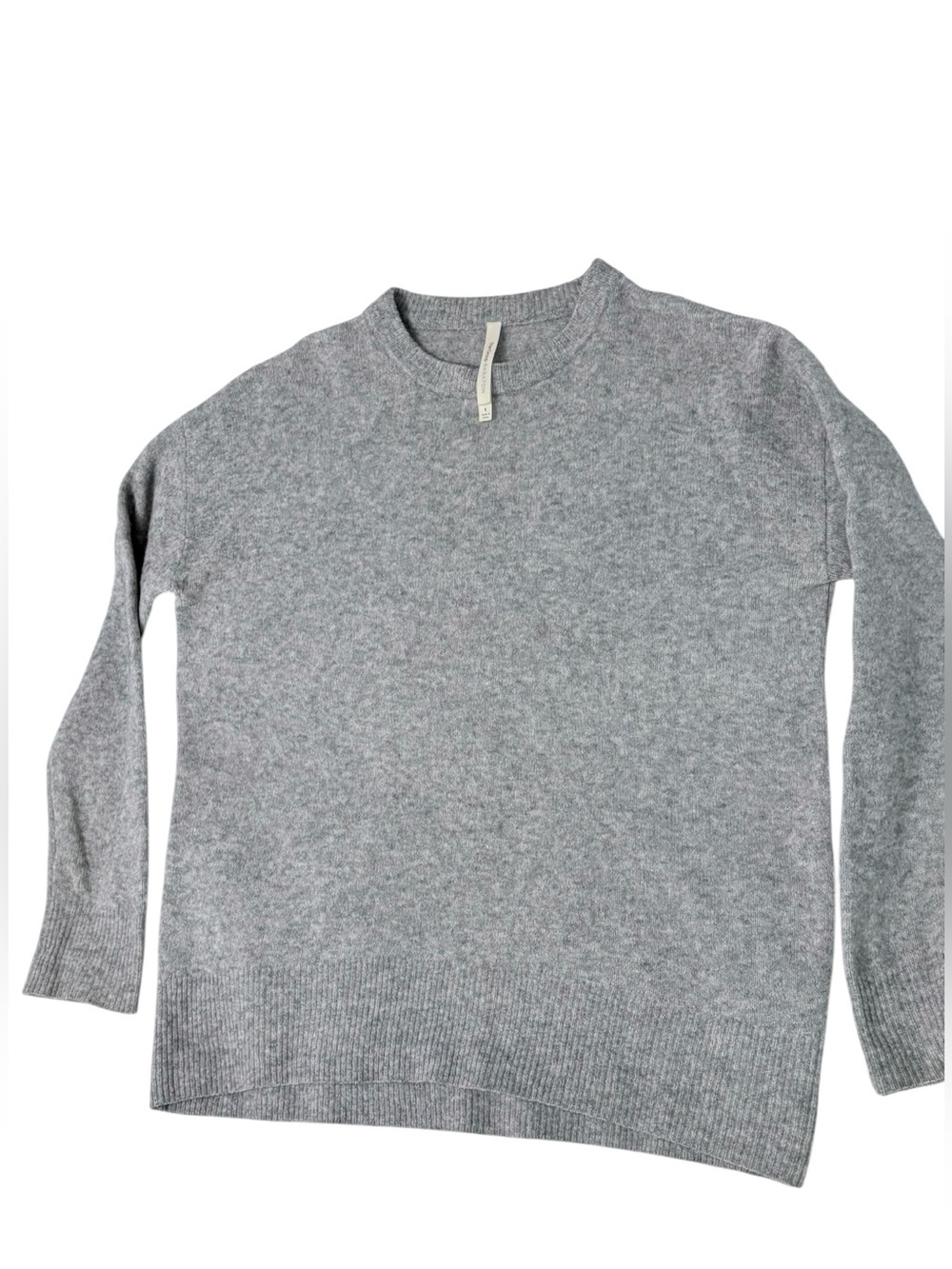 Babaton Aritzia Thurlow Oversized Boho Pullover Sweater sz S Gray Merino Laine - Picture 8 of 8